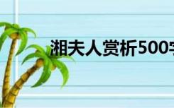 湘夫人赏析500字（湘夫人赏析）