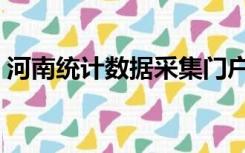 河南统计数据采集门户（河南统计数据采集）