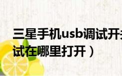 三星手机usb调试开关在哪（三星手机usb调试在哪里打开）