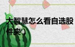 大智慧怎么看自选股（大智慧自选股在哪个文件夹）