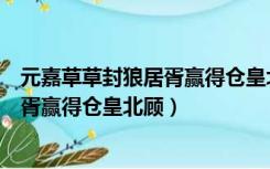 元嘉草草封狼居胥赢得仓皇北顾什么意思（元嘉草草封狼居胥赢得仓皇北顾）