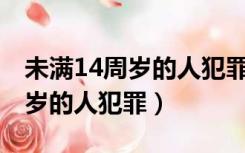未满14周岁的人犯罪（已满14周岁不满16周岁的人犯罪）