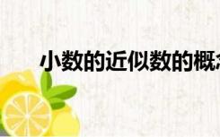 小数的近似数的概念（近似数的概念）