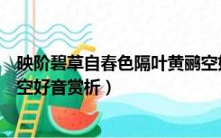 映阶碧草自春色隔叶黄鹂空好音（映阶碧草自春色隔叶黄鹂空好音赏析）