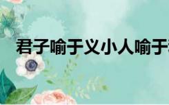 君子喻于义小人喻于利翻译英语 他者形象