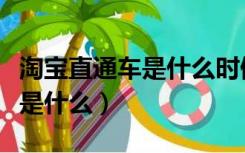 淘宝直通车是什么时候开始有的（淘宝直通车是什么）