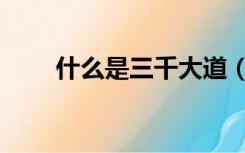 什么是三千大道（大道三千下一句）