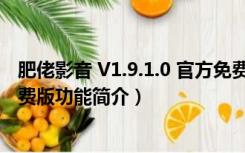 肥佬影音 V1.9.1.0 官方免费版（肥佬影音 V1.9.1.0 官方免费版功能简介）