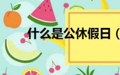 什么是公休假日（公休假日指什么）