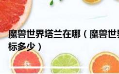 魔兽世界塔兰在哪（魔兽世界中瑟卡这npc在阿什兰哪里 坐标多少）