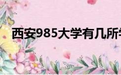 西安985大学有几所学校（西安985大学）