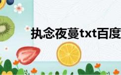 执念夜蔓txt百度网盘（执念夜蔓）