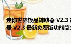 迷你世界极品辅助器 V2.3 最新免费版（迷你世界极品辅助器 V2.3 最新免费版功能简介）