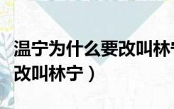 温宁为什么要改叫林宁的名字（温宁为什么要改叫林宁）