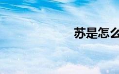 苏是怎么死的易？