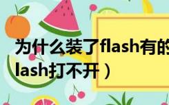 为什么装了flash有的网页还是打不开（网页flash打不开）
