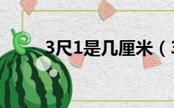 3尺1是几厘米（3尺1是多少厘米）