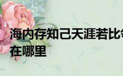 海内存知己天涯若比邻是千古传诵的名句它好在哪里