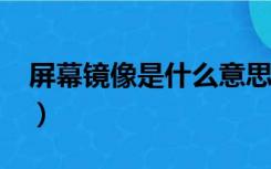 屏幕镜像是什么意思?（屏幕镜像是什么意思）