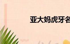 亚大妈虎牙名字（亚大妈）