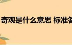 奇观是什么意思 标准答案（奇观是什么意思）