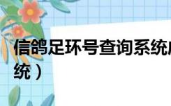 信鸽足环号查询系统成绩（信鸽足环号查询系统）