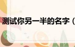 测试你另一半的名字（测测你的另一半名字）