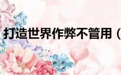 打造世界作弊不管用（打造世界秘籍作弊码）