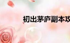 初出茅庐副本攻略（初出茅庐）