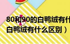 80和90的白鸭绒有什么区别（90白鸭绒和80白鸭绒有什么区别）