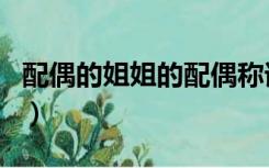 配偶的姐姐的配偶称谓（配偶的兄弟姐妹称谓）