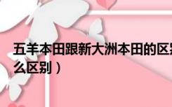 五羊本田跟新大洲本田的区别（五羊本田和新大洲本田有什么区别）