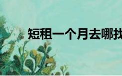 短租一个月去哪找房（短租一个月）