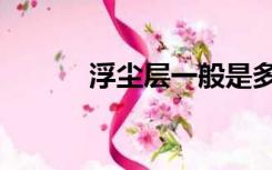 浮尘层一般是多少米（浮尘层）