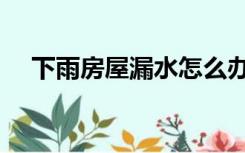 下雨房屋漏水怎么办（房屋漏水怎么办）