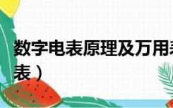 数字电表原理及万用表设计实验报告（数字电表）