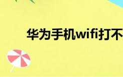 华为手机wifi打不开网页流量能打开