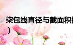 柒包线直径与截面积换算公式（面积换算公式）