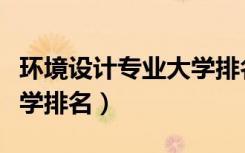 环境设计专业大学排名国外（环境设计专业大学排名）