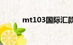 mt103国际汇款流程（mt103）