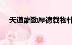 天道酬勤厚德载物什么意思（天道勤酬）