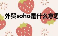 外贸soho是什么意思（soho是什么意思）