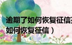 逾期了如何恢复征信孩子影响上学吗（逾期了如何恢复征信）