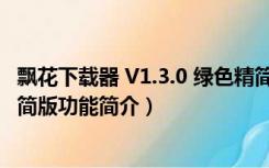 飘花下载器 V1.3.0 绿色精简版（飘花下载器 V1.3.0 绿色精简版功能简介）