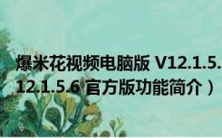 爆米花视频电脑版 V12.1.5.6 官方版（爆米花视频电脑版 V12.1.5.6 官方版功能简介）