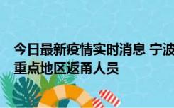 今日最新疫情实时消息 宁波昨日新增确诊病例1例，为省外重点地区返甬人员