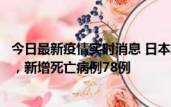 今日最新疫情实时消息 日本新增新冠肺炎确诊病例45690例，新增死亡病例78例