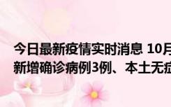 今日最新疫情实时消息 10月13日0时-20时，新疆库尔勒市新增确诊病例3例、本土无症状感染者32例