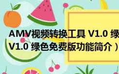 AMV视频转换工具 V1.0 绿色免费版（AMV视频转换工具 V1.0 绿色免费版功能简介）