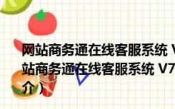 网站商务通在线客服系统 V7.8.2020.1224 最新免费版（网站商务通在线客服系统 V7.8.2020.1224 最新免费版功能简介）